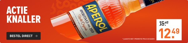 70 cl aperol van &euro;15,49 nu voor &euro;12,49